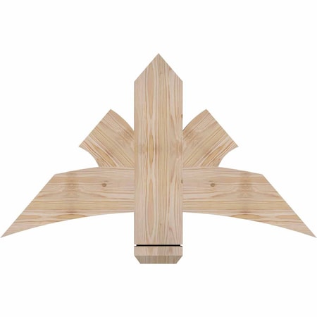 Ekena Millwork Davenport Smooth Timber Gable Bracket, Douglas Fir, 36"W x 21"H x 1 1/2"D x 5 1/2"F, 14/12 Pitch GBW036X21X0206DAV00SDF